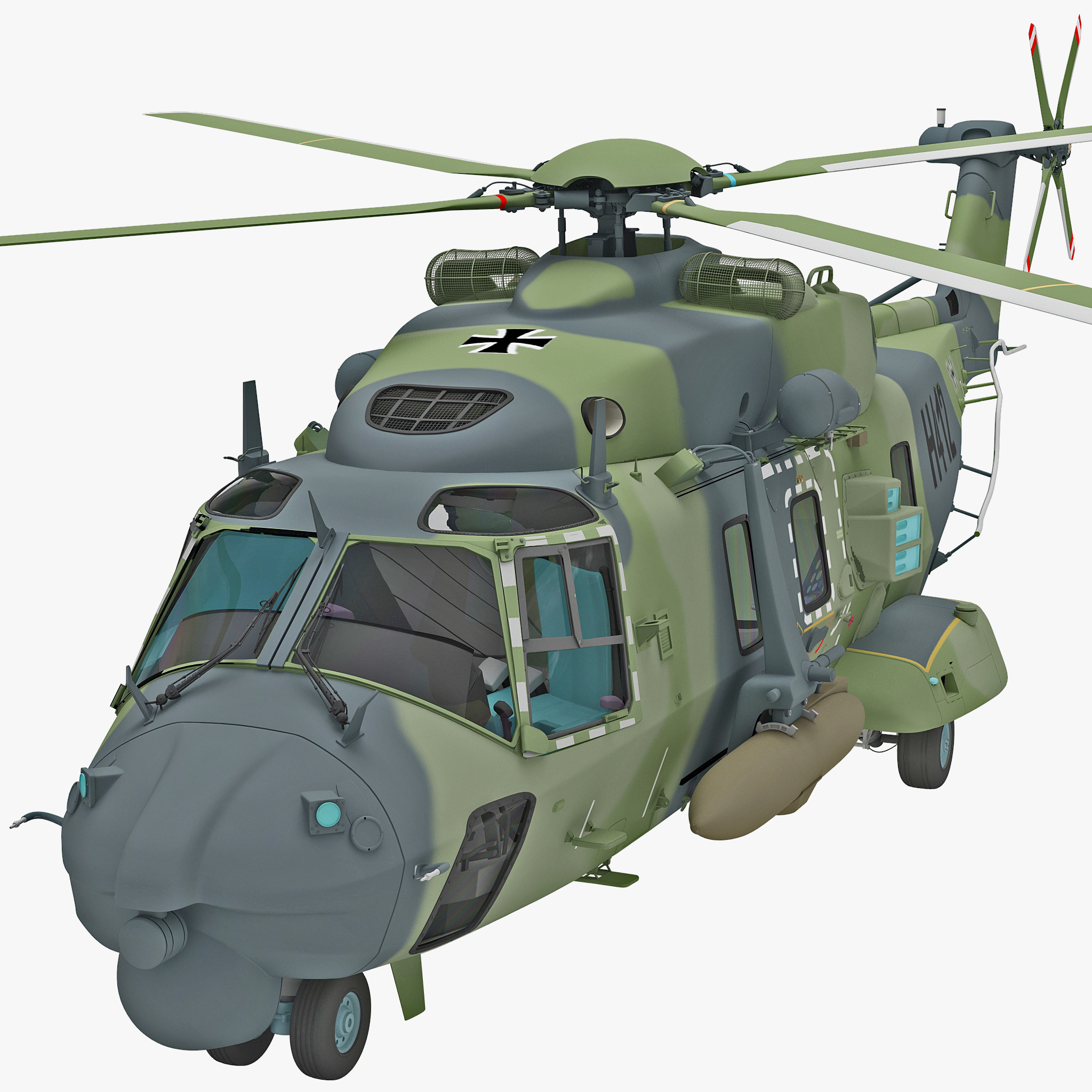 3d military helicopter nhindustries nh90 model