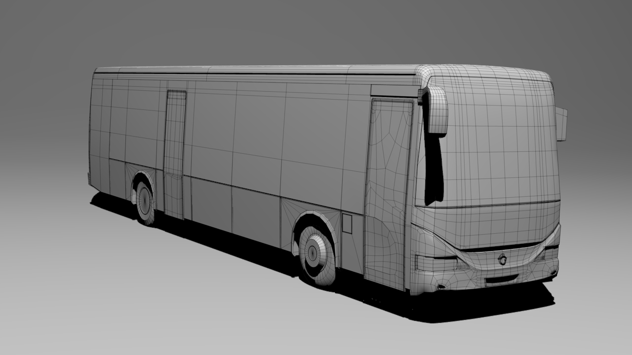 low-poly bus irisbus arway 3d max