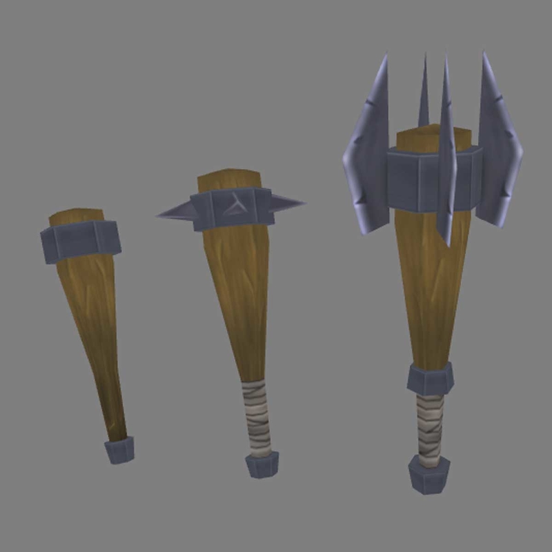 maya blunt weapons polys