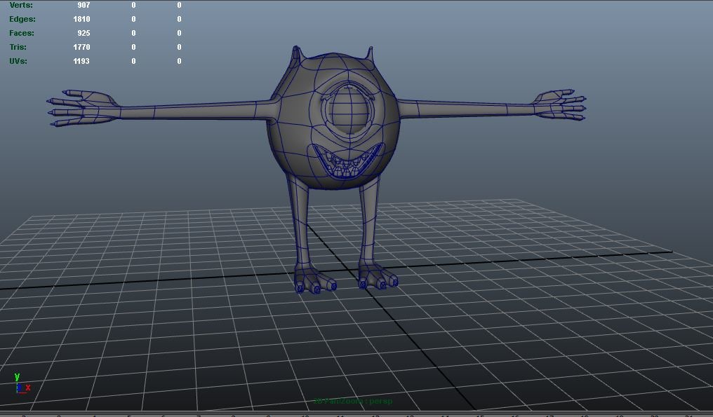 models rigged free 3d blender 3d free wazowski mike model