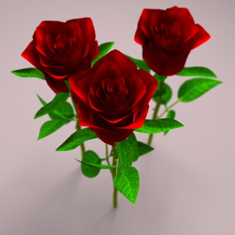 rose 3d model free download obj