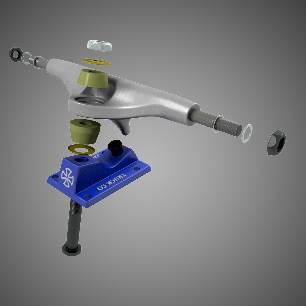 skateboard trucks longboard c4d