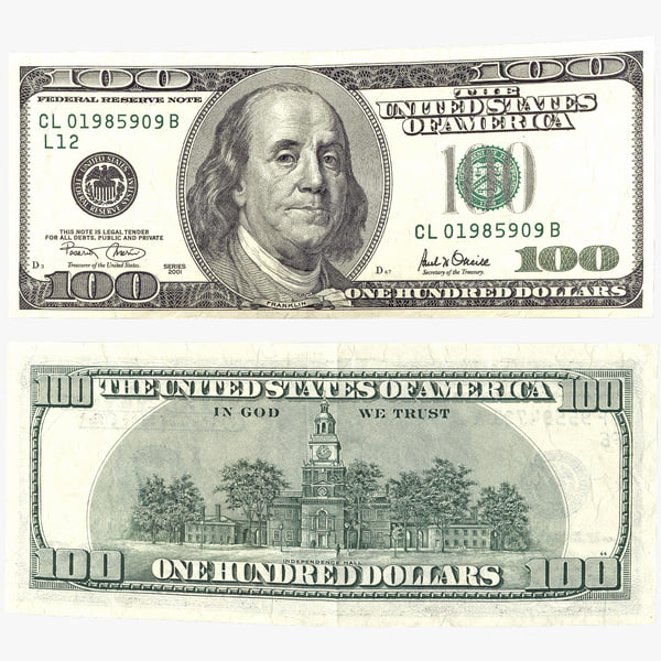 free dollar bill 3d model