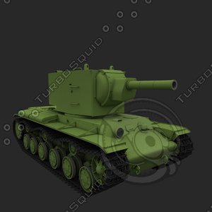 kv-2 soviet tank 3d max