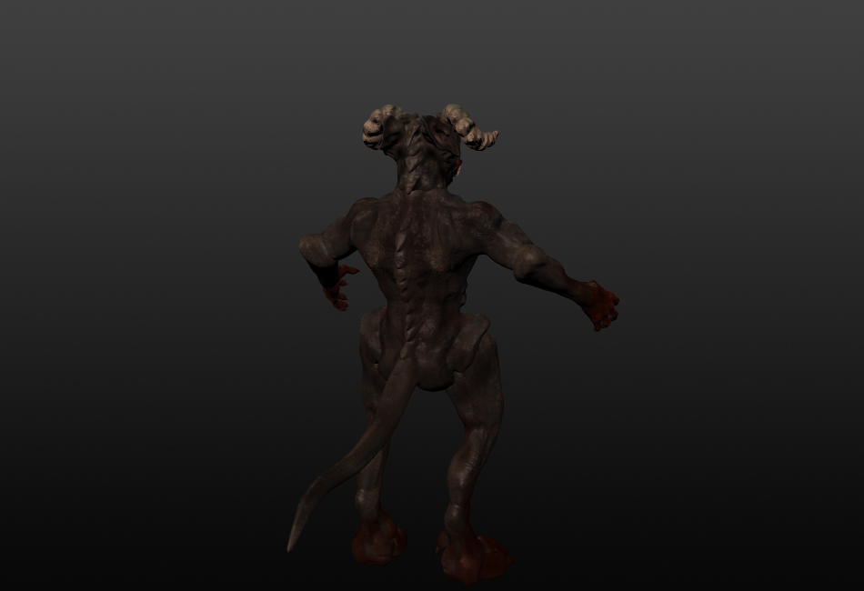 demon creature 3d model