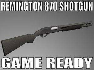 remington 870 shotgun 3d model