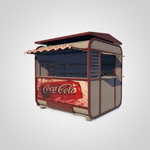 3d model of kiosk shop store