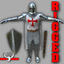 3d knight medieval character rigged