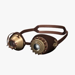 steam punk goggles 3d model