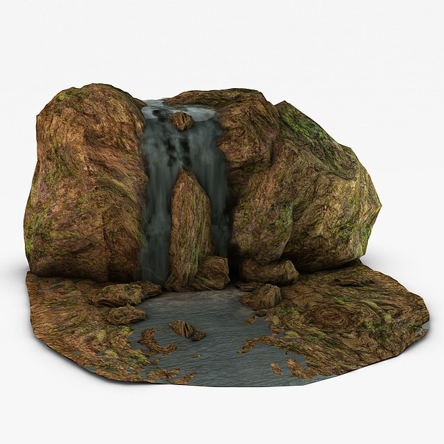 3d model sketchup waterfall 3d waterfall rocks