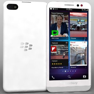 blackberry z30 white 3d model