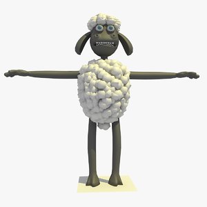 c4d dark sheep cartoon character