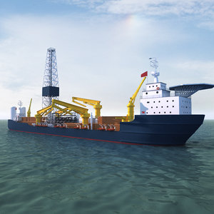 drilling ship 3d max