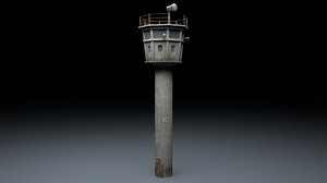 3d model berlin wall guard tower