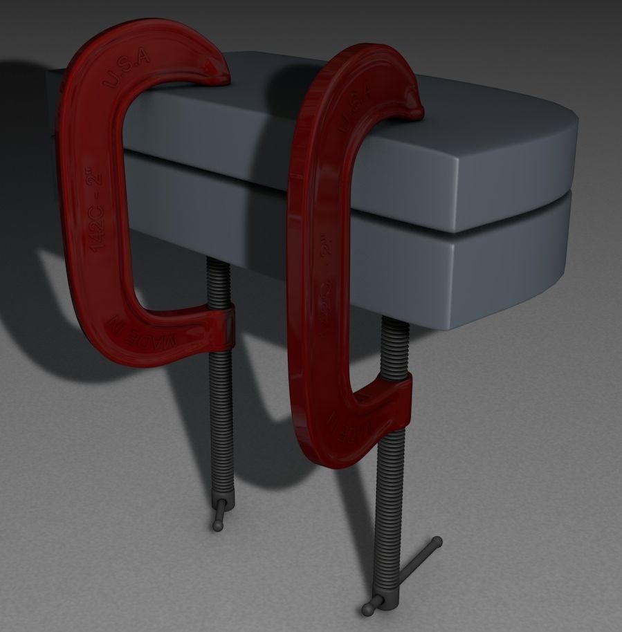 3d c clamp model