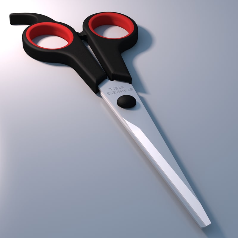 3d model of realistic scissors