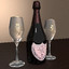 champagne glasses 3d model