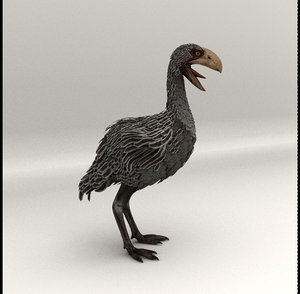 gastornis bird 3d model
