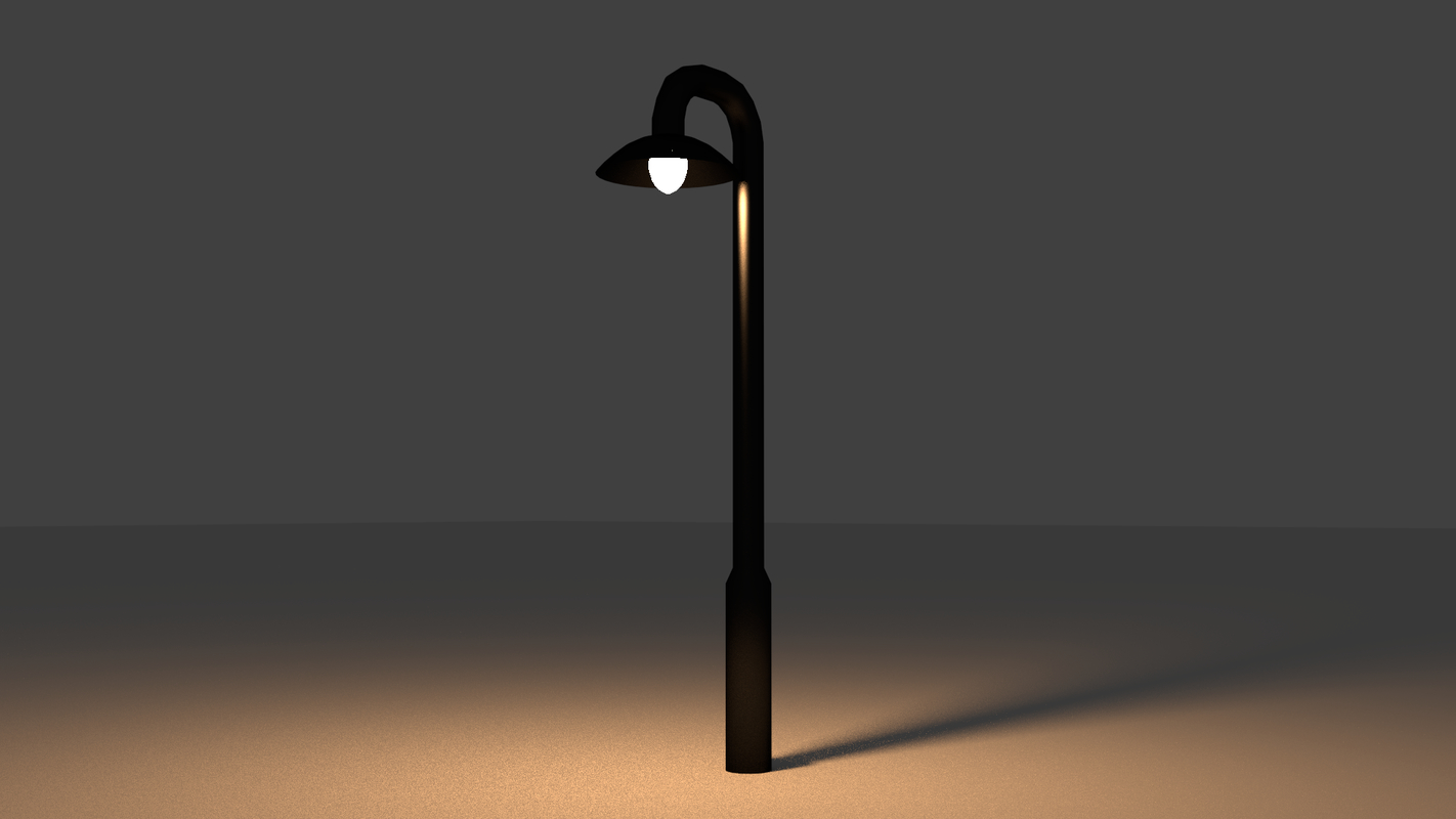 blender street lamp light