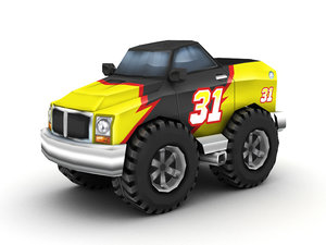 3d model cartoon monster truck
