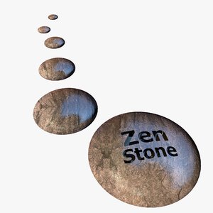3d japanese zen stones