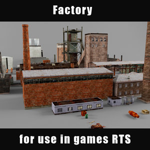 3d model of factory industrial structure