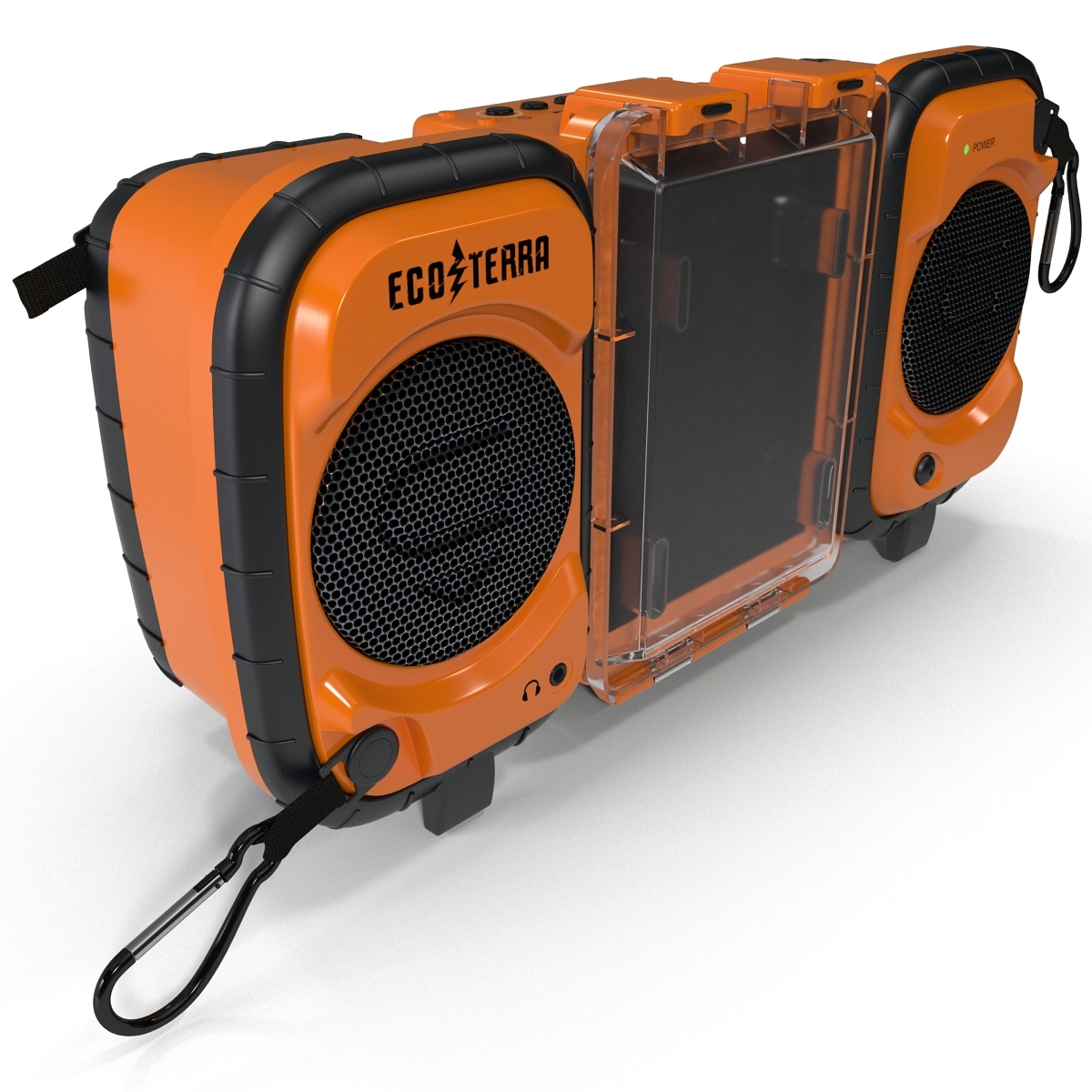 3d model waterproof stereo boombox ecoxgear