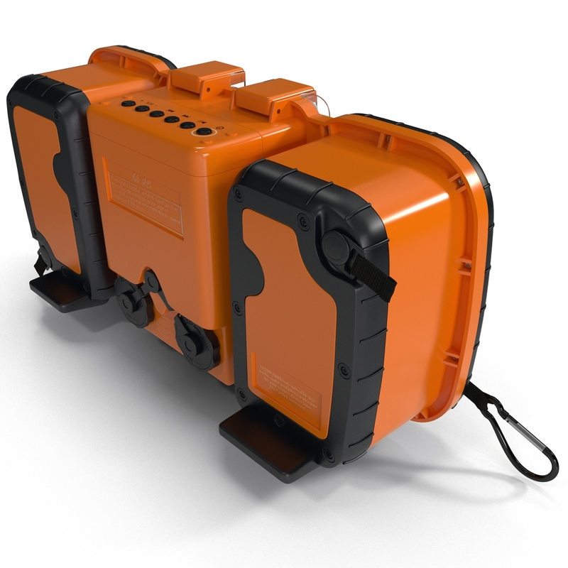 3d model waterproof stereo boombox ecoxgear