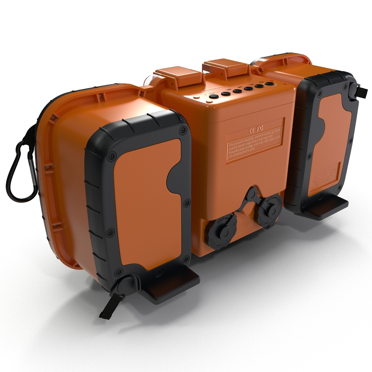 3d model waterproof stereo boombox ecoxgear