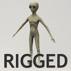 alien rigged 3d model