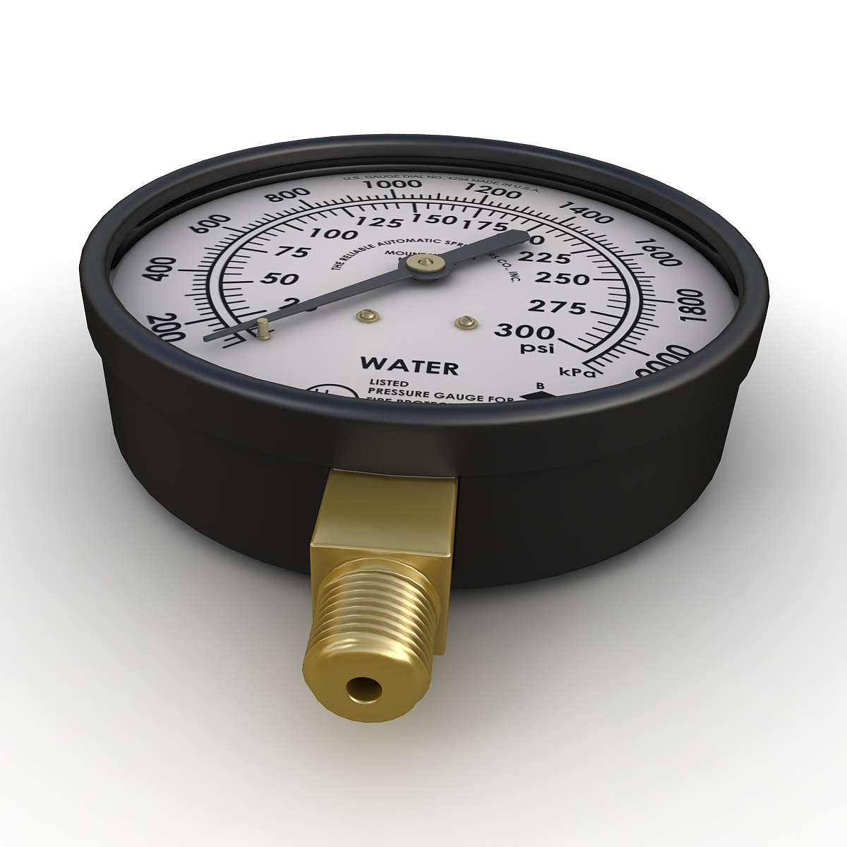 3d model water pressure gauge