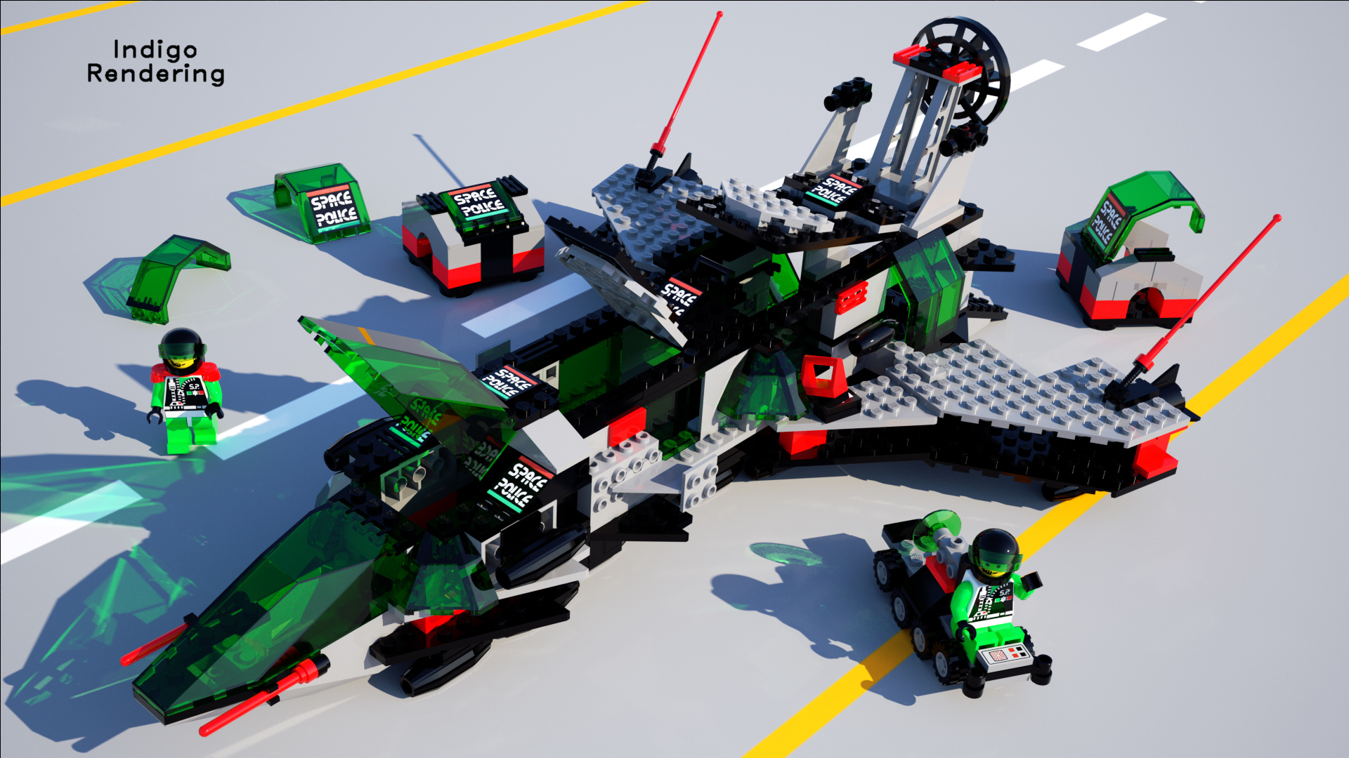 lego space police 3d model