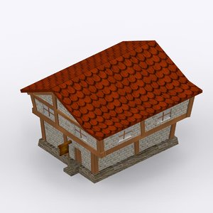 free stone merchant building 3d model