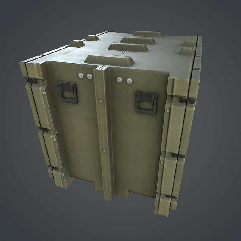 3dsmax military crate