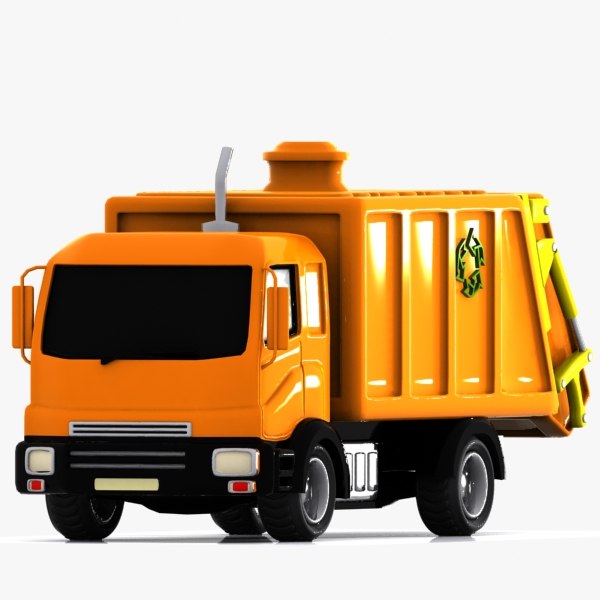 3dsmax toon garbage truck