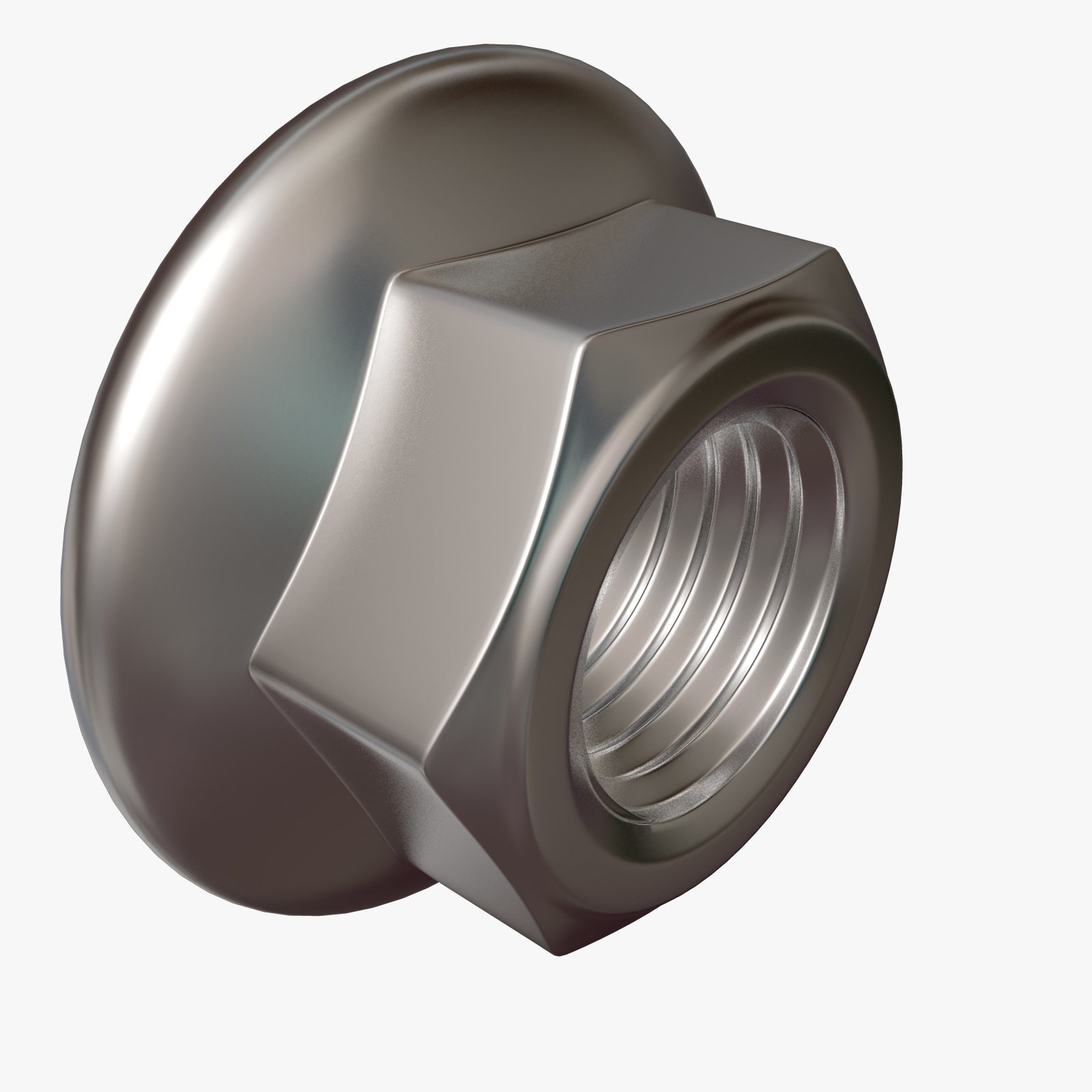 3d model hex nut flange