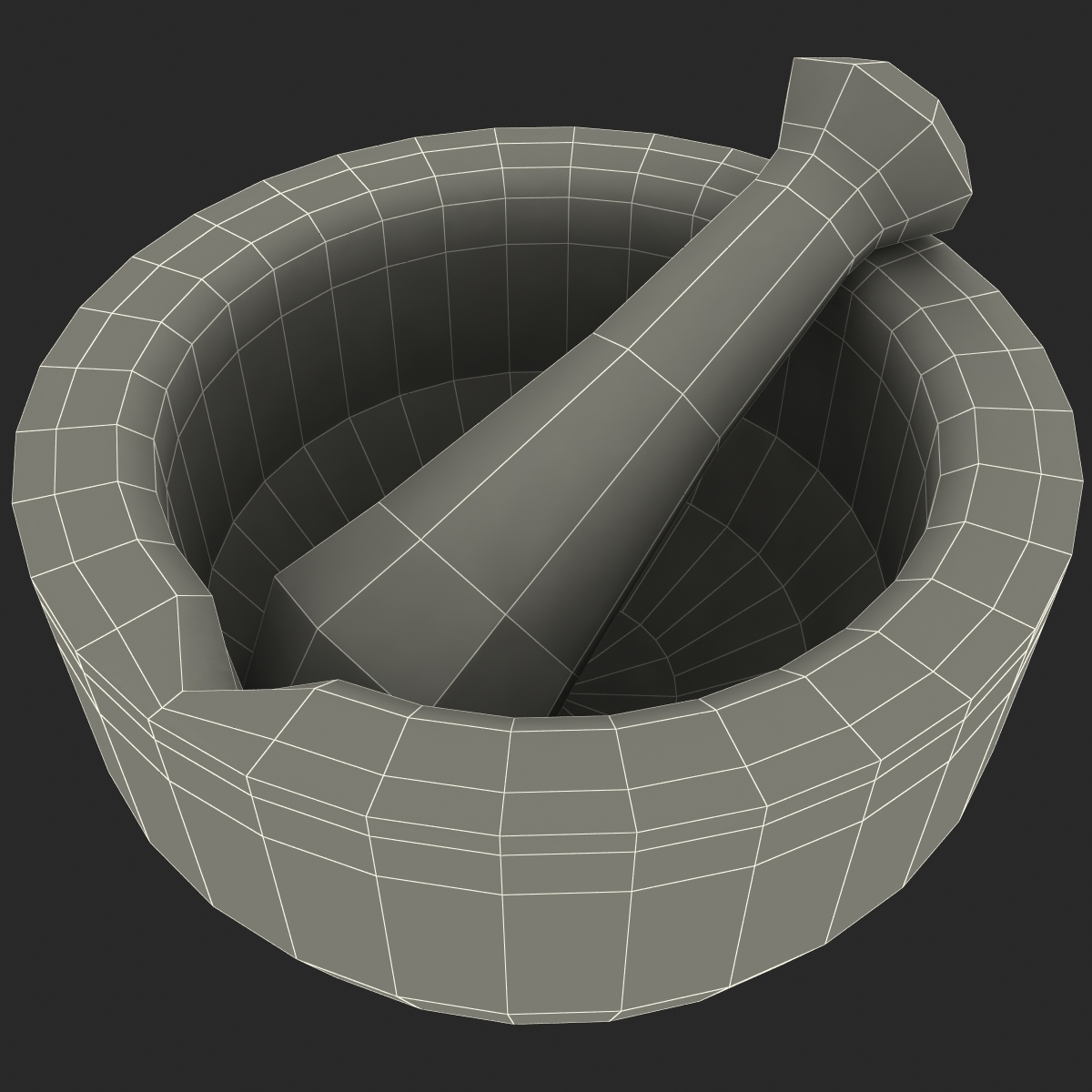 3d model mortar pestle