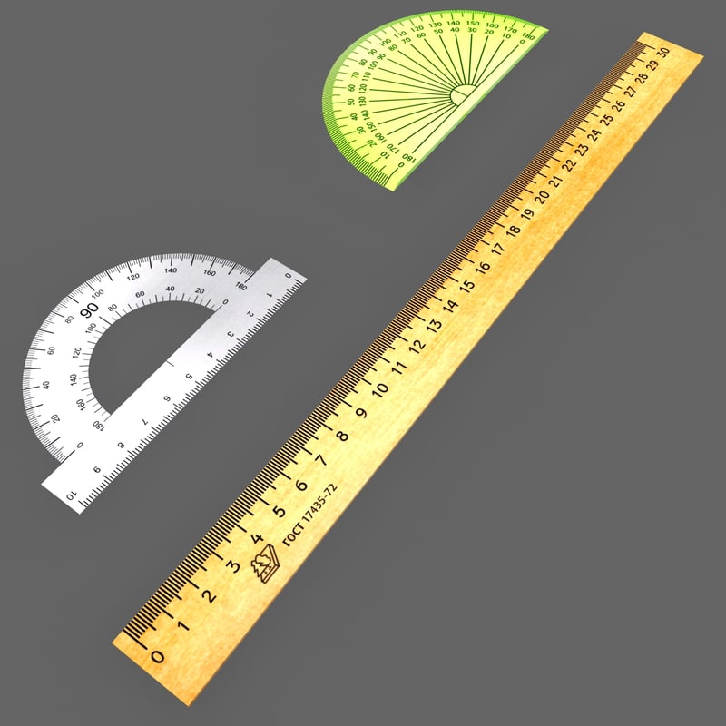 3d measuring rulers model
