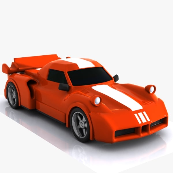 3d cartoon sports car model