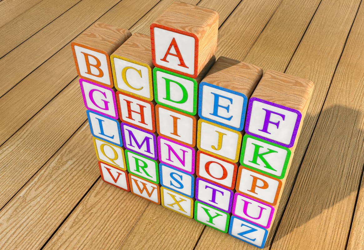 3d Model Children Alphabet Blocks