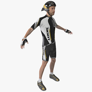 3d model of racing cyclist