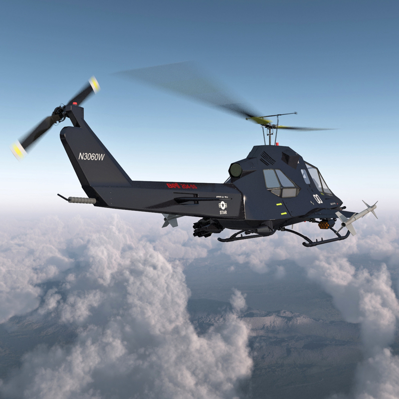 stealth helicopter 3d model