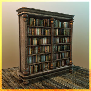3d model book shelf bookshelf