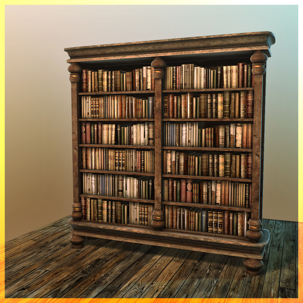 3d model book shelf bookshelf