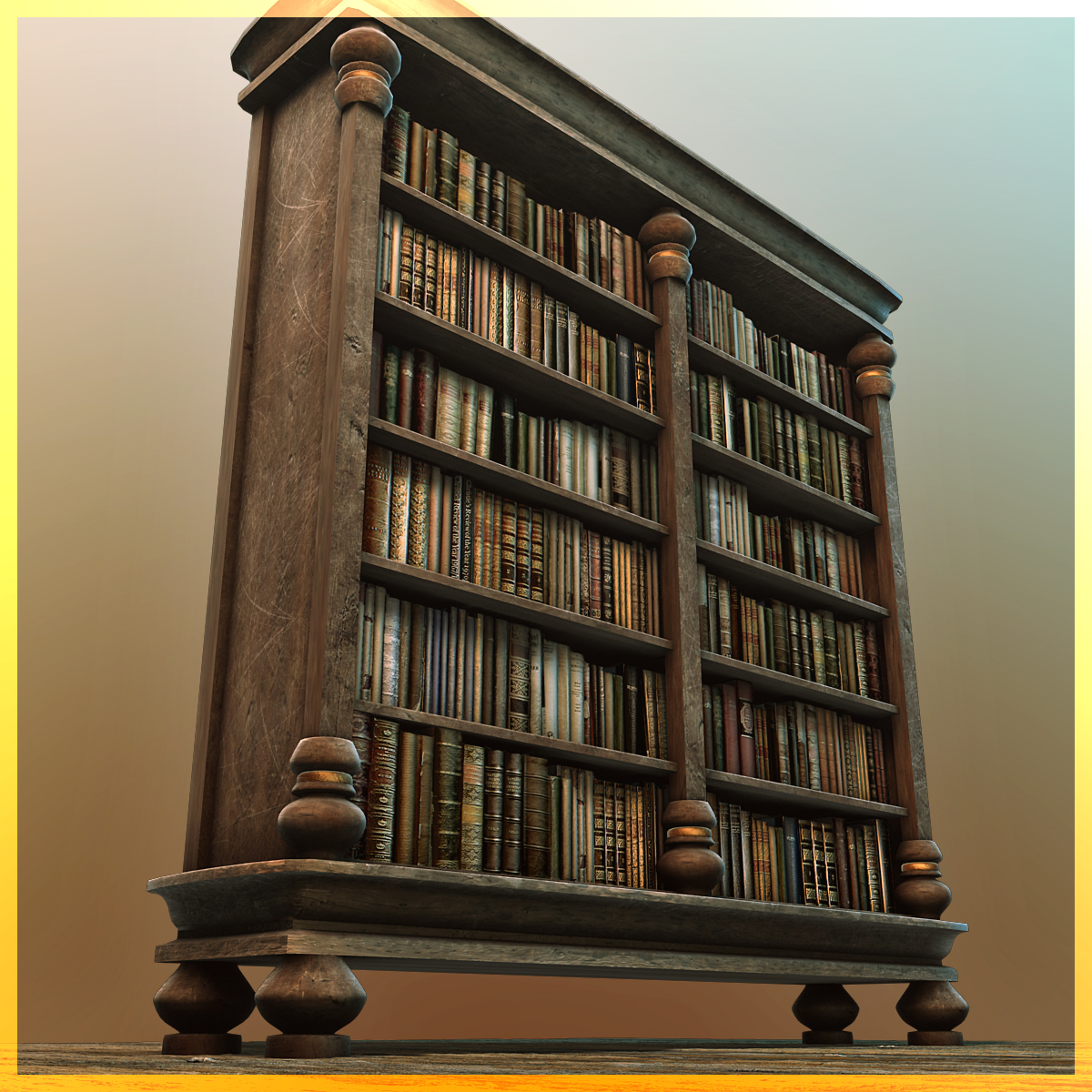 3d model book shelf bookshelf