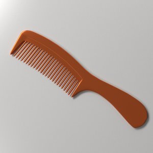 3d model hair comb