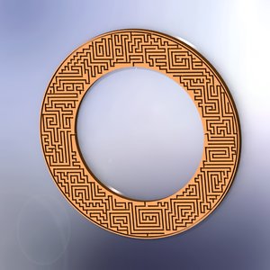 3d model torus labyrinth