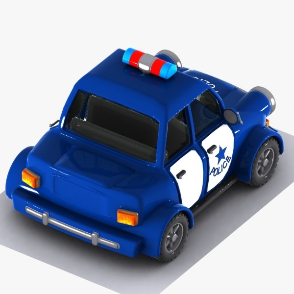 3d model cartoon police car