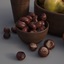 3d bowls pears chestnuts
