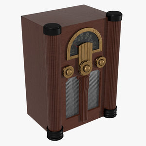 3d model old radio